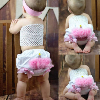 

Canis Newborn Infant Baby Girls Lace Ruffle Cupcake Diaper Cover Bloomer Shorts