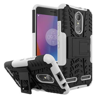 

Fivice Lenovo K6K6 Power Case TPU anti-fall tire pattern back clip bracket phone case