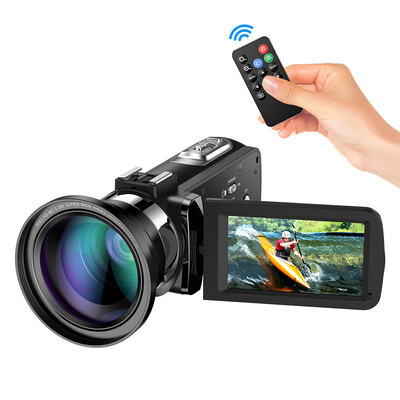 

Andoer FHD 1080P Camecorder Digital Video Camera Infrared Night Vision 24MP 30" Rotating LCD Screen 16X Digital Zoom Remote Cont