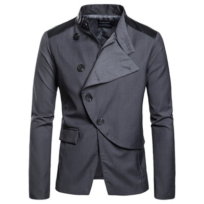 

AOWOF2018 autumn new foreign trade mens European code personality suit jacket large size casual single blazer