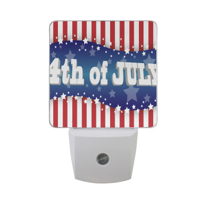 

ALAZA LED Night Light With Smart Dusk To Dawn SensorUnited States Of America 4Th July Status Liberty Plug In Night Light