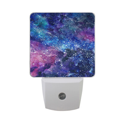 

ALAZA LED Night Light With Smart Dusk To Dawn SensorGalaxy Swirl Nebula In Space Plug In Night Light