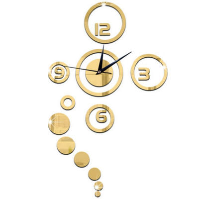 

Mirror Style DIY Wall Clock Removable Decal Vinyl Art Wall Sticker Home Decor US