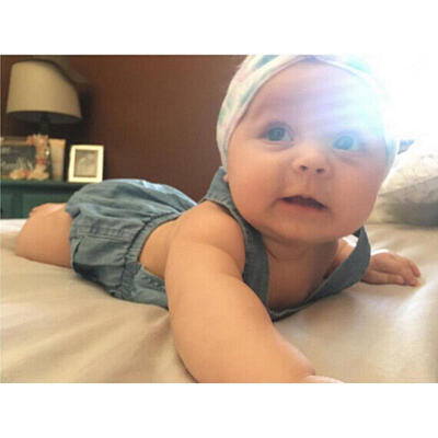 

UK Seller Denim Baby Girls Kid Sleeveless Romper Jumpsuit Toddler Clothes Outfit