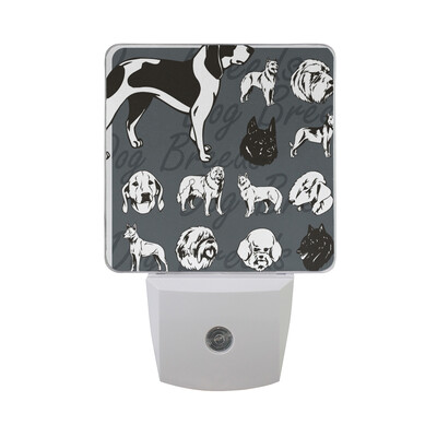 

ALAZA LED Night Light With Smart Dusk To Dawn SensorBeagle Painting Plug In Night Light