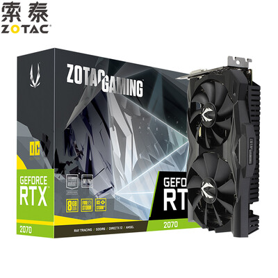 

ZOTAC RTX2070-8GD6 MINI OC eat chicken graphics card game esport desktop desktop graphics card 8GD61410-165014000MHz