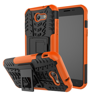 

Fivice Samsung J3 prime Case TPU anti-fall tire pattern back clip bracket phone case