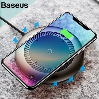 

Baseus tornado Wireless Charger For iPhone  XR X 8 Silent fan Automatic radiating Qi Wireless Charger For Samsung S9 S8 Note 9