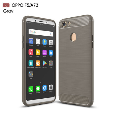 

Fivice OPPO F5A73 case Luxury brushed carbon fiber TPU soft shell
