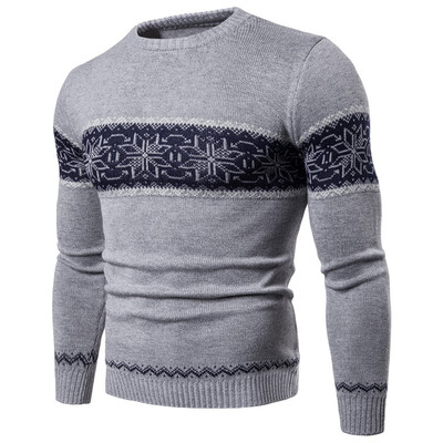 

AOWOFS European code new mens round neck pullover Slim sweater foreign trade spot knit bottoming shirt YM006