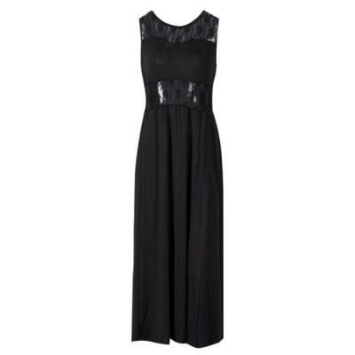 

Womens Summer Lace Splice Long Maxi Evening Party Cocktail Beach Dress Sundress