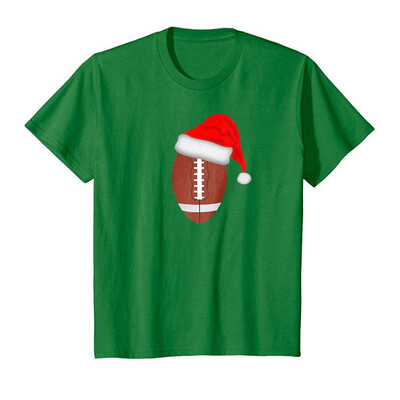 

Christmas Santa Hat Football T-Shirt Shirt