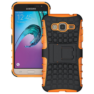 

Fivice Samsung J3 2016J3 Case TPU anti-fall tire pattern back clip bracket phone case