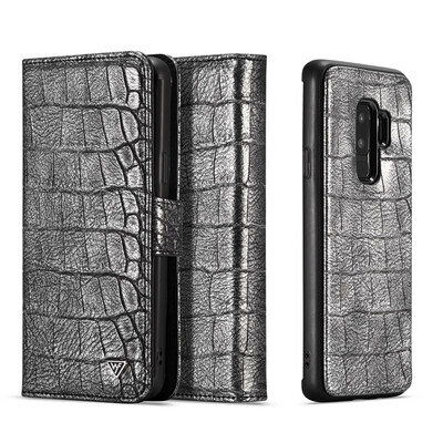 

WHATIF 2in1 Crocodile Pattern PU Leather Case For Samsung Galaxy Note9 Leather Flip Cover for Samsung S9 S9 Plus Retail Package