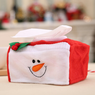 

Santa Claus Snowman Belt Felt Tissue Home Decor Napkin Holder For Paper Towels