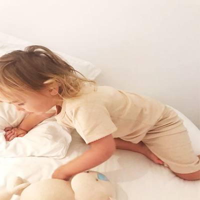 

ORIGINAL COLOUR COTTON BABIES SAFETY ANTIBACTORIAL SLEEPING WEAR PYJAMA SHORT SLEEVE SUIT