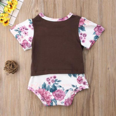 

Newborn Infant Baby Girls Floral Bodysuit Romper Jumpsuit Clothes Outfit 0-24M