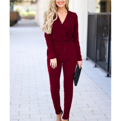 

New Women Clubwear V-neck Playsuit Bodycon Party Jumpsuit Romper Trousers