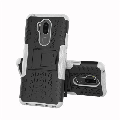 

Fivice LG G7 Case TPU anti-fall tire pattern back clip bracket phone case