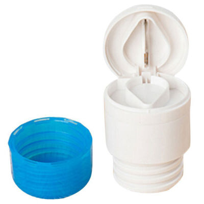 

UpperX 2-in-1 function Round Pill Cutter Crusher Powder Tablet Medicine Tablets Cut Splitter Grinder Divider Blue & white