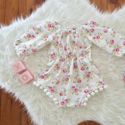 

AU Toddler Kid Baby Girl Floral Romper Jumpsuit Bodysuit Playsuit Outfit Clothes