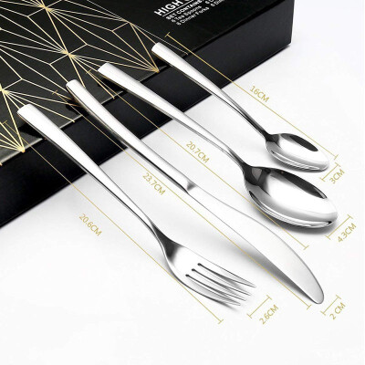 

Dinnerware Set Stainless Steel Cutlery Set Tableware Flatware Spoon Knife Fork Sets Western Salad Spoon Kitchen Tool Gift Party