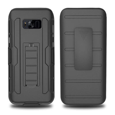

Fivice Samsung S8 Plus Case TPU armor anti-drop mobile phone outdoor bracket back clip PC shell phone case
