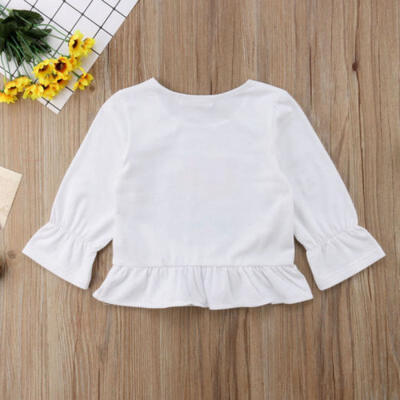 

Kids Baby Girl Long Sleeve Tops Floral Tee Shirt Mini Dress Blouse Clothes