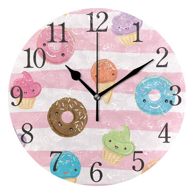 

Wall Clock Arabic Numerals Design Pattern With Sweets Round
