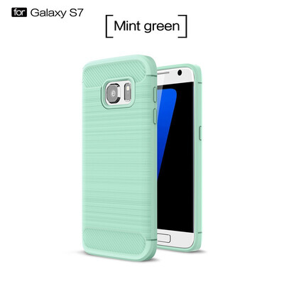 

Fivice Samsung Galaxy S7 case Luxury brushed carbon fiber TPU soft shell