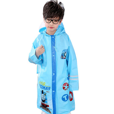 

Thomas Thomas children&39s raincoats with books&buns boys&girls cartoon children poncho pupils rain gear TY-007 blue L code