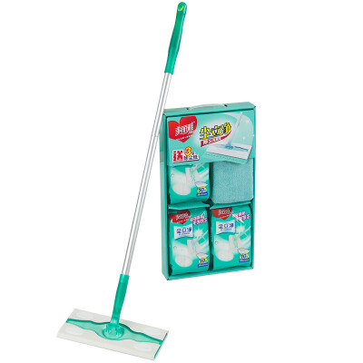 

Jingdong supermarket] beautiful Ya dust net dust drag package set lazy flat mop do not have to wash the mop (gift dust x30 film + fine fiber cloth x1 tablets) HC059481