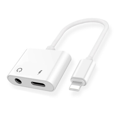 

Lightning to 35mm Adapter Headphone Jack Splitter Audio Cable For iPhone X ios 103 to 114