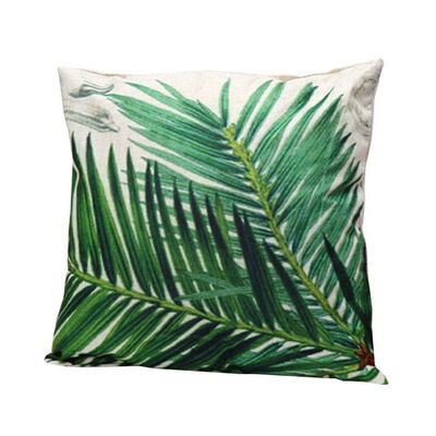 

UpperX Flax Square Decorative Throw Pillow Case Cushion CoverPalm6