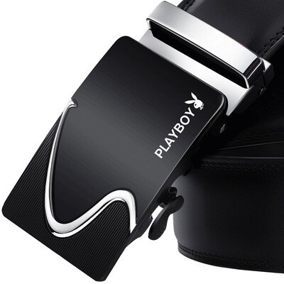 

Playboy PLAYBOY belt mens automatic buckle business casual leather youth belt HHGZPDF2558 black style two