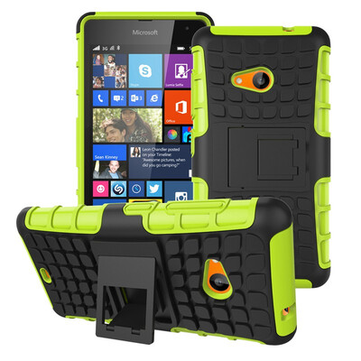 

Fivice Nokia Lumia 535 Case TPU anti-fall tire pattern back clip bracket phone case