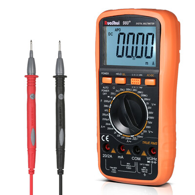 

RuoShui 19999 Counts Digital Multimeter True RMS Multi-functional Multi Meter DMM Measuring DCAC Voltage Current Resistance Diode
