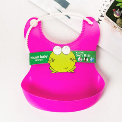

Cute Baby Soft Silicone Bib Waterproof Saliva Dripping Kid Infant Lunch Bibs NT