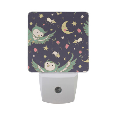 

ALAZA LED Night Light With Smart Dusk To Dawn SensorOwl Cartoon Plug In Night Light