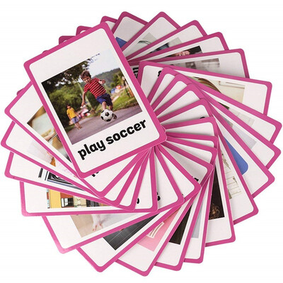 

45 pc-Daily Routines Flash Cards-English word learning card&pocket size flash card for Preschool children-English Vocabulary Cards