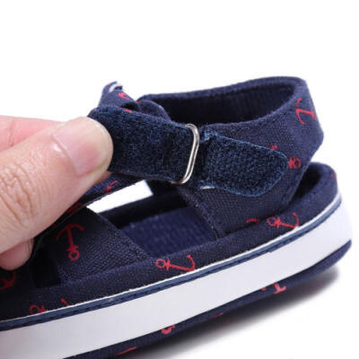

Toddler Boys Newborn Baby Summer Beach Sandals Cloth Prewalker Shoes 0-18 Months