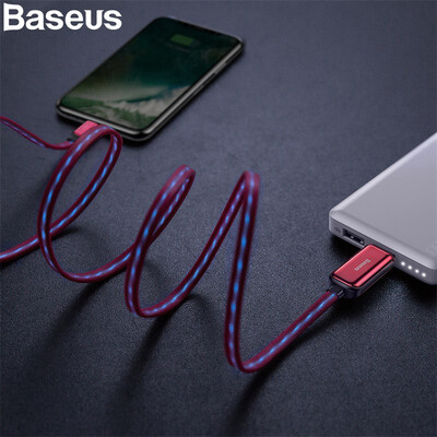 

Baseus LED Lightning Cable for iphone XS XR XS Max Charging&Data Transfer 24A USB Fast Charger for Iphone 8 7 6 5