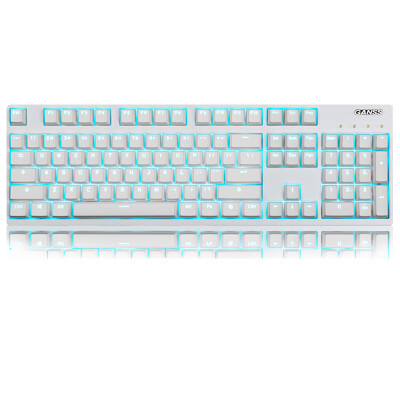 

GANSS GS104 cherry shaft without punch game mechanical keyboard 104 white tea shaft ice blue (PBT version)