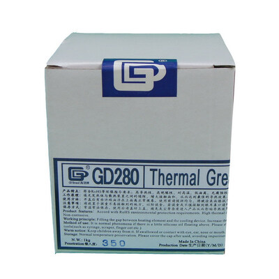 

GD бренд GD280 термопасты Смазка силиконовая теплоотвод соединение Белый Вес нетто 1000 грамм для процессор Кулер бутылки CN1000