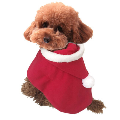 

Pet Christmas Costumes Dog Clothes Puppy Hoodie Cashmere Green Red Hooded Cloak for Dogs Cats Cute Cartoon Dog Shawl Breathable P