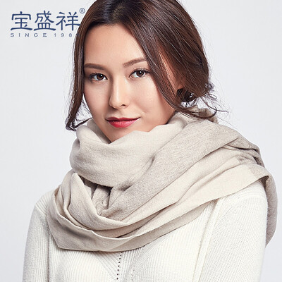 

Bao Shengxiang ladies scarf autumn&winter long section thick Korean version of the wild pure wool scarf female warm shawl scarf gift box c8701 coffee