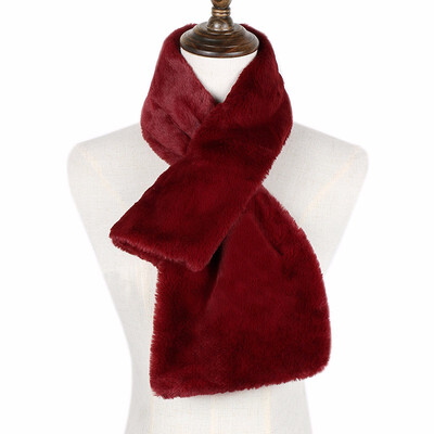 

Winter Warm Soft Faux Fur Scarf Muffler Neck Warmer for Women Men