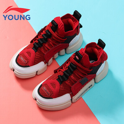

Li Ning official flagship store childrens shoes childrens sports shoes China Li Ning New York Fashion Week section enlightenment shoes YKBN048-11 Bull Red Chinese painting red 36