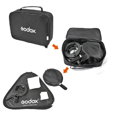 

Godox 40 40cm 15" 15" Softbox Diffuser with -type Bracket Bowens Holder for Speedlite Flash Light