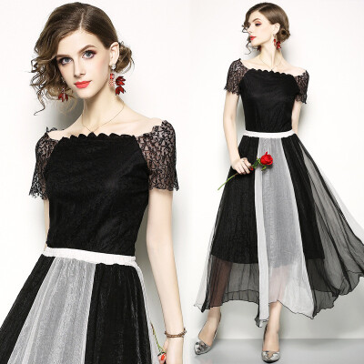 

DFYOP New European Style Womens Chiffon Dress